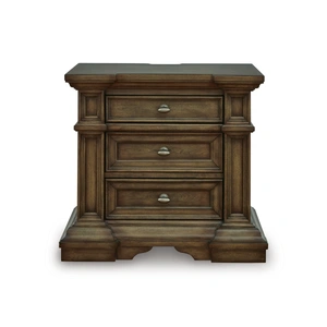 Ashley Furniture Frantanna Wood Night Stand w/3 Drawers, Brown