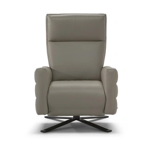 Natuzzi Editions Istante Fabric/Leather Swivel Electric Recliner w/Battery