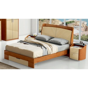 Pantek Furniture B 132 Storage Bed, High Gloss 2 Tone Cherry