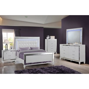 New Classic Furniture SM Valentino Tufted LED Panel Bedroom Set
