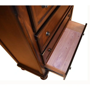 Galaxy Home Furnishings Baltimore 5-Drawer Wood Veneer Chest, Dark Walnut