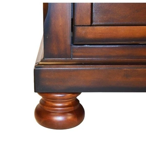 Galaxy Home Furnishings Baltimore 3-Drawer Wood Veneer Nightstand, Dark Walnut