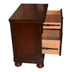 Galaxy Home Furnishings Baltimore 3-Drawer Wood Veneer Nightstand, Dark Walnut