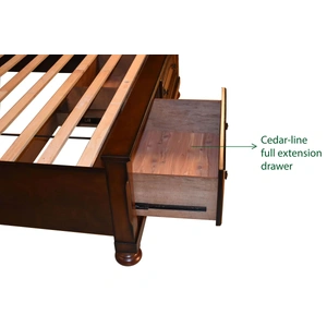 Galaxy Home Furnishings Baltimore Wood Veneer Bed, Dark Walnut