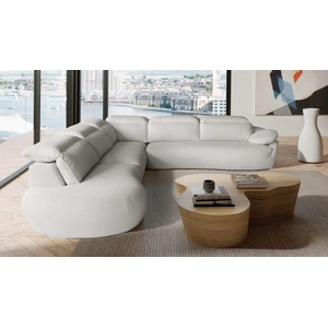 Modekraft Barcelona Microfiber Fabric L-Shaped Customizable Sectional Sofa