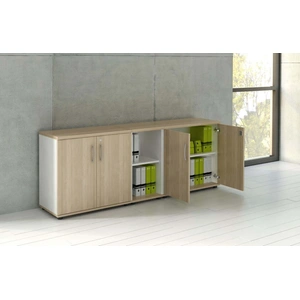 MDD Office Furniture Basic Office Storage System w/2 Cabinets & 1 Bookcase