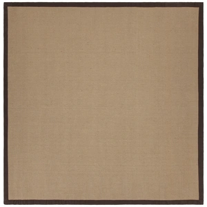 Chandra Bay Jute Square Handmade Rug, 8', Tan/Brown