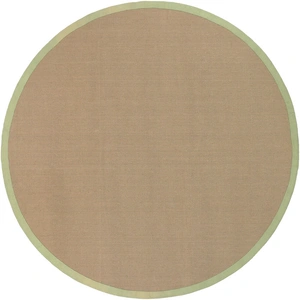Chandra Bay Jute Round Handmade Rug, 7'9-inch, Tan/Green