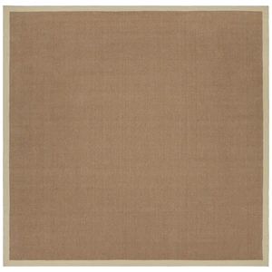 Chandra Bay Jute Square Handmade Rug, 8', Tan/Green
