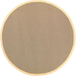 Chandra Bay Jute Round Handmade Rug, 7'9-inch, Tan/Yellow