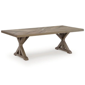 Ashley Furniture Laguna Heights Aluminum Rectangular Dining Table, Beige