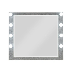 ACME Sliverfluff Wood Mirror w/LED Lights, Champagne
