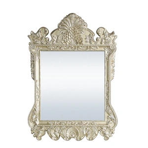 ACME Vatican Wood Mirror, Champagne Silver