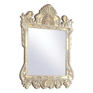 ACME Vatican Wood Mirror, Champagne Silver