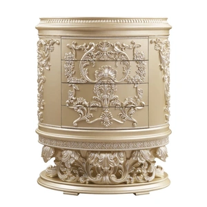 ACME Vatican Wood Chest w/4 Drawers, Champagne Silver
