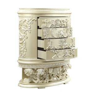 ACME Vatican Wood Chest w/4 Drawers, Champagne Silver