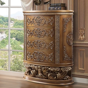 ACME Constantine Wood Chest w/4 Drawers, Brown/Gold