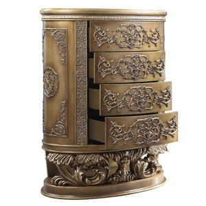 ACME Constantine Wood Chest w/4 Drawers, Brown/Gold