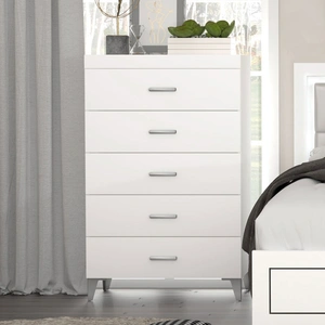 ACME Casilda Wood Chest w/5 Drawers, White