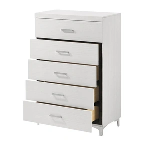 ACME Casilda Wood Chest w/5 Drawers, White