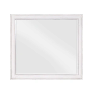 ACME Katia Wood Rectangular Mirror, White