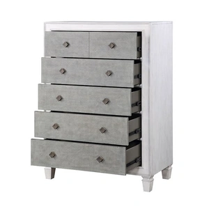 ACME Katia Wood Chest w/5 Drawers, Gray/White