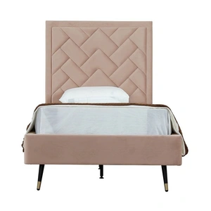 Manhattan Comfort Crosby Velvet Platform Bed
