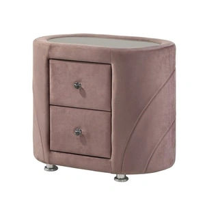 ACME Salonia Velvet Panel Bedroom Set, Pink