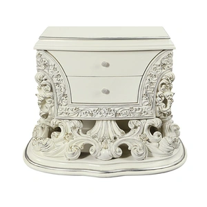 ACME Adara Wood Nightstand w/2 Drawers, Antique White