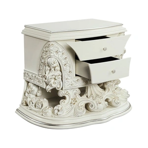 ACME Adara Wood Nightstand w/2 Drawers, Antique White