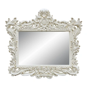 ACME Adara Wood Rectangular Mirror, Antique White