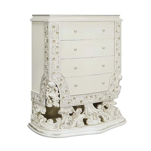 ACME Adara Wood Chest w/4 Drawers, Antique White