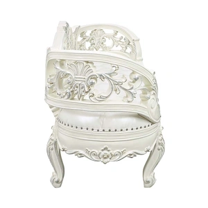 ACME Adara PU/Wood Bench, Antique White