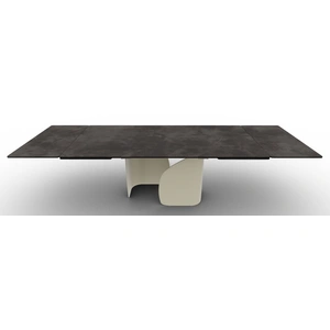 Calligaris Twins W78.7-inch-98.4-inch-118.1-inch Ceramic/Metal Customizable Extendable Rectangular Dining Table