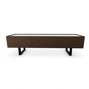 Calligaris Horizon Ceramic/Wood/Metal Customizable TV Stand w/Door & 2 Drawer & Metal Base