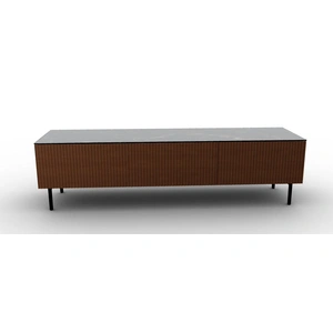Calligaris Universal Ceramic/Wood Customizable TV Stand w/2 Doors & Drop-Down Door & Metal Feet