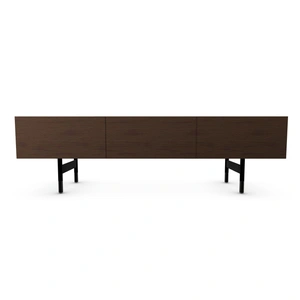 Calligaris Horizon Ceramic/Wood/Metal Customizable TV Stand w/Door & 2 Drawer & Metal Feet