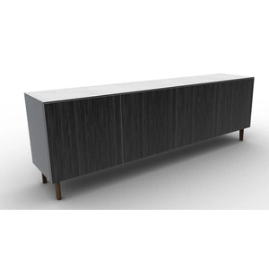 Calligaris Universal Ceramic/Wood/Glass Customizable Sideboard w/4 Doors & Wooden Feet