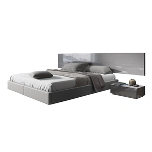 SoleModern Elba King Size Bed, Grey