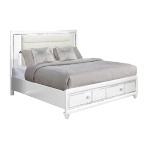 Bella Furniture SM Carlyle Fabric/Wood Panel Storage Bed w/LED Light