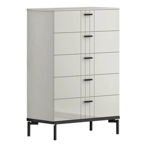 J&M Furniture Bella Chest w/5 Drawers, Grey