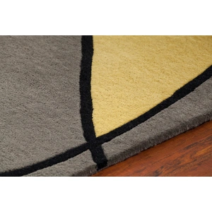 Chandra Bense Garza Wool Hand-tufted Rug, Grey/Cream/Green/Orange/Blue/Black
