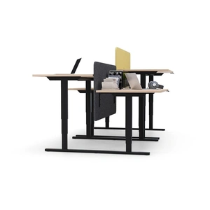 NARBUTAS Easy 63-inch Adjustable 3-Column Sit-Stand Office 2-Desk Bench