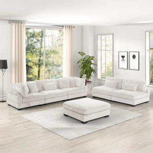 Galaxy Home Furnishings Bentley Corduroy Fabric Customizable Living Room Set