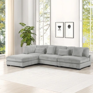 Galaxy Home Furnishings Bentley Corduroy Fabric Customizable Living Room Set