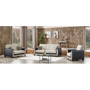 Casamode Berlin Polyester Convertible Storage Living Room Set