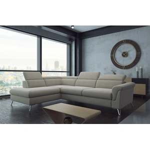 Nordholtz Berlin Fabric L-Shaped Sectional Sofa with Sleeper & Storage, Beige