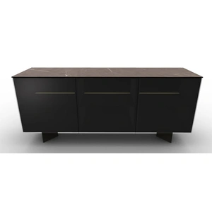 Calligaris Universal Ceramic/Wood Customizable Sideboard w/3 Glass Doors & Metal Frame