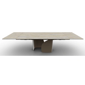 Calligaris Twins W78.7-inch-98.4-inch-118.1-inch Ceramic/Metal Customizable Extendable Rectangular Dining Table