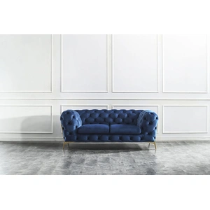 Beverly Hills Furniture Chester Fabric Loveseat in Blue